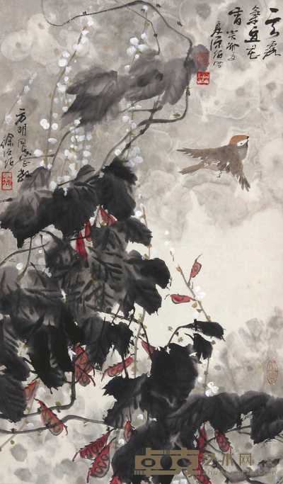 徐源绍 花鸟 立轴 76×44cm